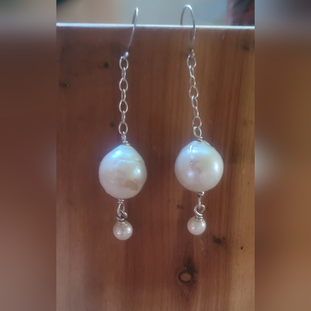 Massive Cultured Pearl Earrings